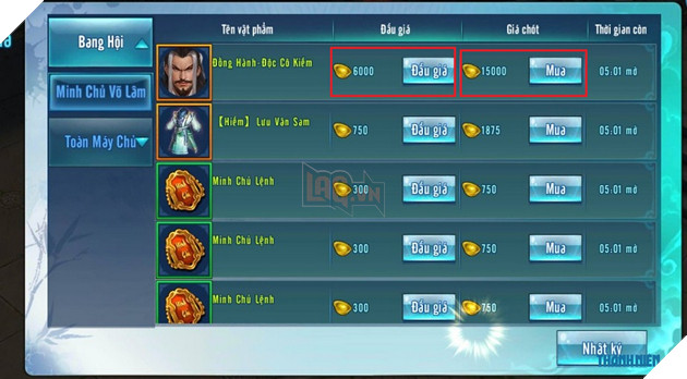Võ Lâm Truyền Kỳ mobile: Lợi tức đấu giá Bang hội được tính như thế nào? Võ Lâm Truyền Kỳ mobile: Lợi tức đấu giá Bang hội được tính như thế nào?