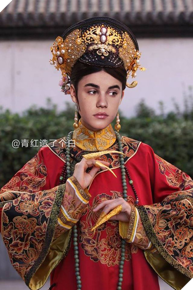 Justin Bieber với trang phục của hoàng hậu như thế này hẳn sẽ khiến trái tim của biết bao cô nàng tan nát.