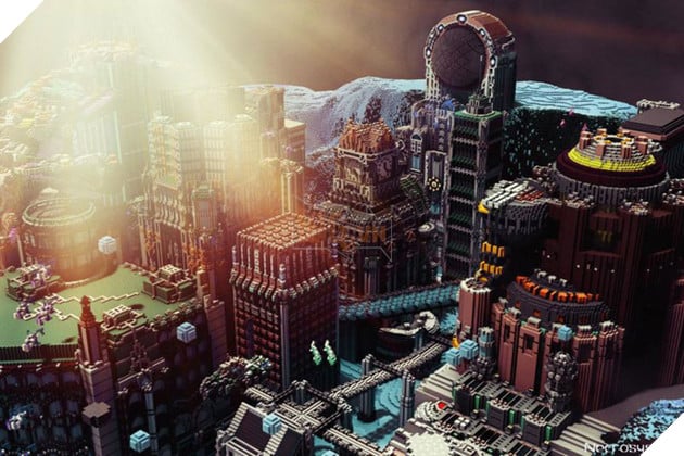 Thật khó tin đây là một công trình làm bằng Minecraft qua cái nhìn đầu tiên.
