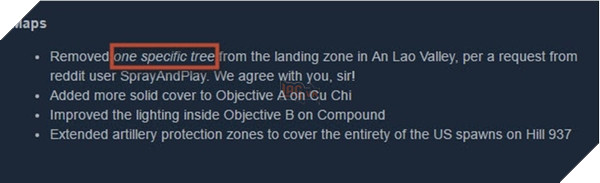 Cập nhật mới rất "Có tâm" của hãng phát triển Rising Storm 2: Vietnam