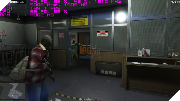 Tựa game GTA 5 với mức khung hình trung bình 144 fps cho trải nghiệm mượt mà