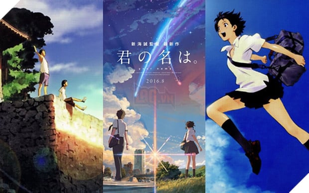(từ trái sang) Rainbow Fireflies, Your Name và The Girl Who Leapt Through Time