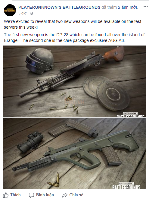 PUBG lần đầu tiên xuất hiện súng máy tự động, tốc độ bắn kinh hoàng 600 viên/phút