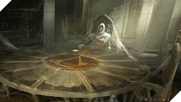 Ảnh mô phỏng Altair qua đời trong thư viện ở Masyaf