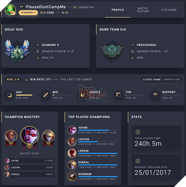 Hay cả “trùm” Vayne – Hi im Gosu ở máy chủ Bắc Mỹ