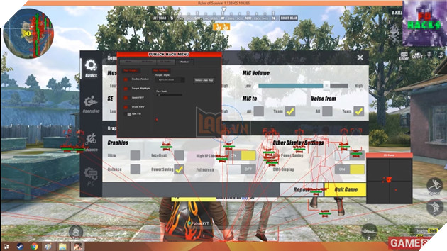Rules of Survival lại xuất hiện bản hack mới, hiện vòng tâm, hỗ trợ nhảy cao,... bá đạo gấp nhiều lần bản cũ