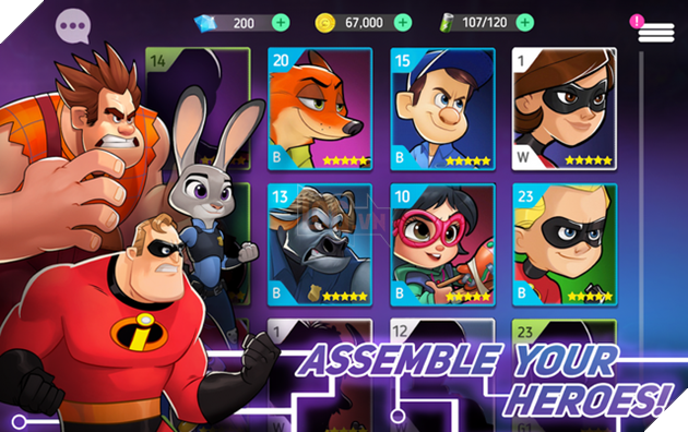 Disney Heroes: Battle Mode - Nhập vai các nhân vật hoạt hình cực vui nhộn trong thế giới Disney