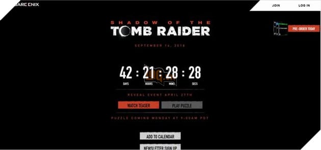 Thời điểm lộ diện chính thức Shadow of the Tomb Raider vẫn còn hơn 1 tháng nữa