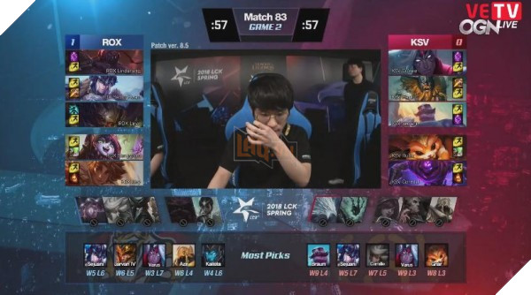 LMHT: Đương kim vô địch thế giới KSV có nguy cơ mất top 4 sau trận thua bạc nhược trước ROX Tigers