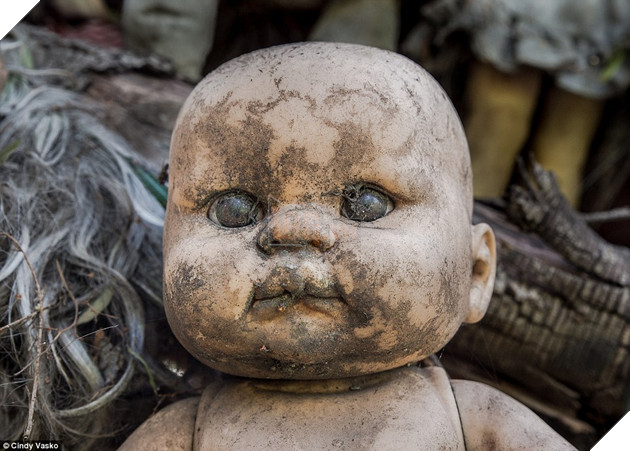 Insane: Barrera claimed the first doll he hung up became possessed by the spirit of the deceased young girl, who began to torment him