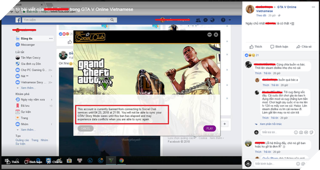 Cộng đồng GTA Việt dậy sóng khi hàng nghìn tài khoản đã bị khóa vô thời hạn
