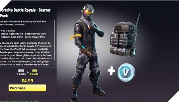Gói Starter Pack của Fortnite Battle Royale