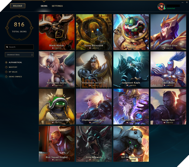 Chơi LMHT 5 năm, game thủ sưu tập hết sạch 816 Trang Phục và hàng tấn Mẫu Mắt, Biểu Tượng,... và còn dư tới 32.489 RP - Ảnh 10. Chơi LMHT 5 năm, game thủ sưu tập hết sạch 816 Trang Phục và hàng tấn Mẫu Mắt, Biểu Tượng,... và còn dư tới 32.489 RP - Ảnh 10.