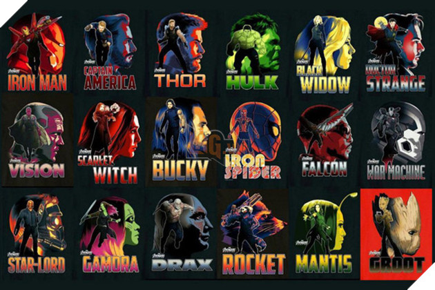 Các siêu anh hùng góp mặt trong Avengers: Infinity War.