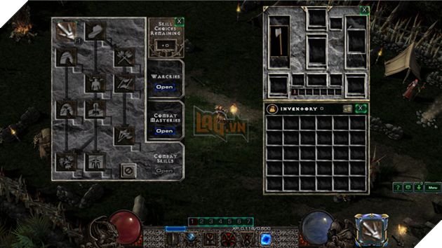Màn hình quen thuộc của Diablo II