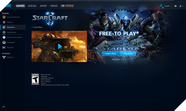Đầu tiên, các bạn hãy tải nền tảng chơi game của Blizzard tại đây. Sau khi tải xong, bạn hãy lập 1 tài khoản để đăng nhập và sử dụng các dịch vụ.