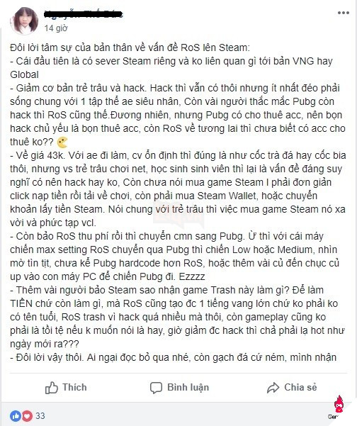 Game thủ Việt nghĩ gì về Rules of Survival khi lên Steam: Ít hack hơn hẳn, bù lại quá nhiều bot 3 steam Game thủ Việt nghĩ gì về Rules of Survival khi lên Steam: Ít hack hơn hẳn, bù lại quá nhiều bot 3