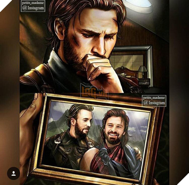 Bucky Barnes là người bạn thân nhất của Steve Rogers. Họ vừa là đồng đội vừa là anh em thân thiết, mối quan hệ giữa 2 người này đã tốn không ít giấy mực của truyền thông. Cái chết của Bucky thật sự khiến Steve rất đau lòng, giờ đây anh chỉ còn biết nhìn lại những tấm ảnh cũ để hồi tưởng lại quá khứ vui vẻ của họ.