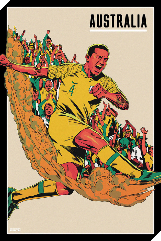 Hứng khởi đón World Cup 2018 với bộ ảnh nền điện thoại vẽ tay "cực độc" về các đội tuyển