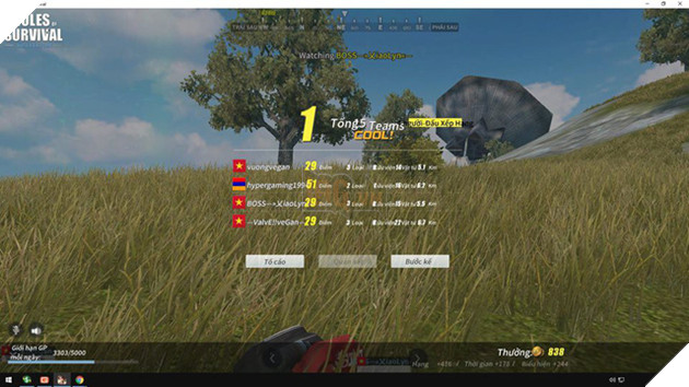Top 1 - 5 luôn trở thành mục tiêu report của những người chơi bị hạ trước đó.