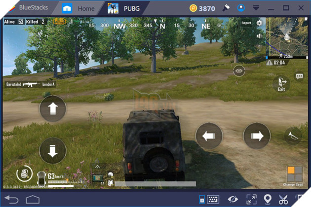 Chế độ lái cơ bản trong PUBG Mobile, thích hợp khi chơi bằng điện thoại