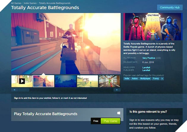 Totally Accurate Battlegrounds: “PUBG” hoạt hình siêu hấp dẫn, đã thế còn miễn phí