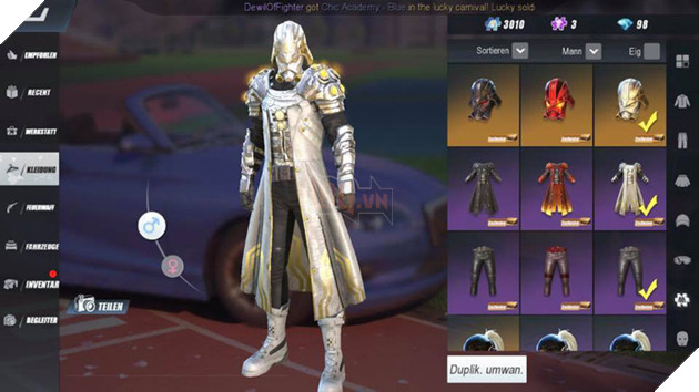 Rules of Survival: Account nạp hơn 200 triệu đồng vào game có những thứ này đây