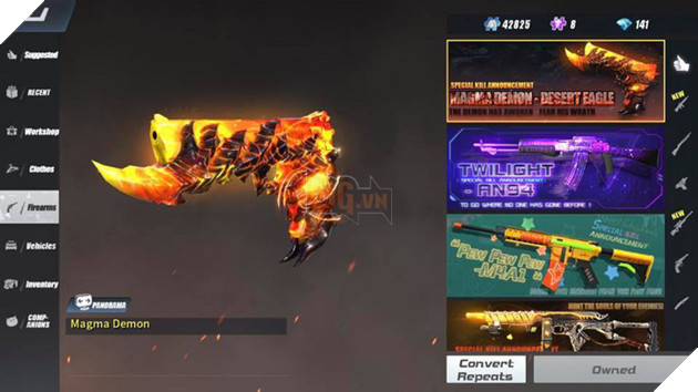 Skin vũ khí, quần, áo, phương tiện,... cho tới cả Robot Droid cũng được bán đầy đủ trong Shop.