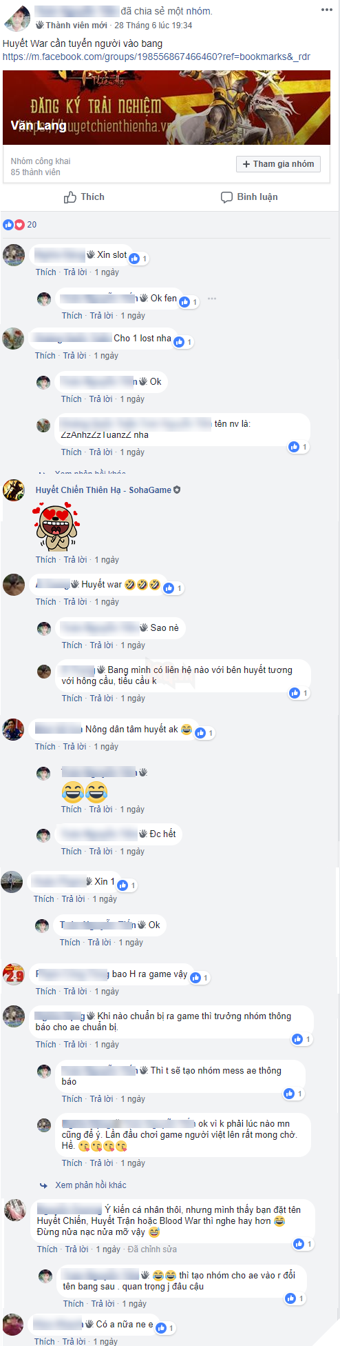 Rất nhiều game thủ đặt tên bang theo quốc hiệu để tuyển thành viên
