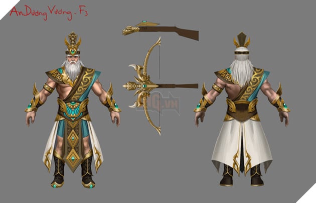 Tạo hình của An Dương Vương trong Huyết Chiến Thiên Hạ được nhiều game thủ quan tâm