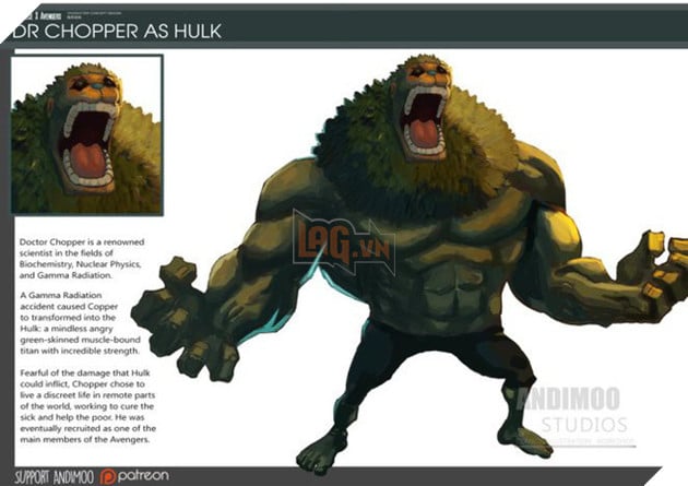 Dr Chopper rất hợp để trở thành Hulk.