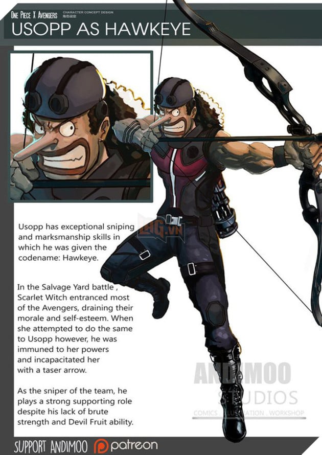 Usopp trở thành Hawkeye là cực kỳ chính xác.