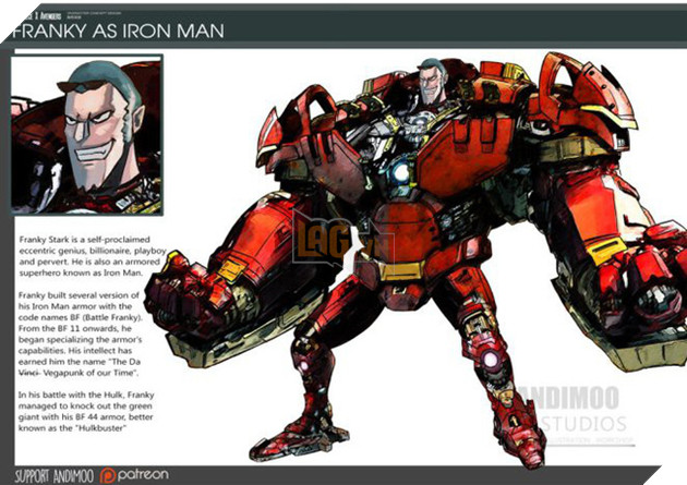 Franky trở thành Iron-Man.
