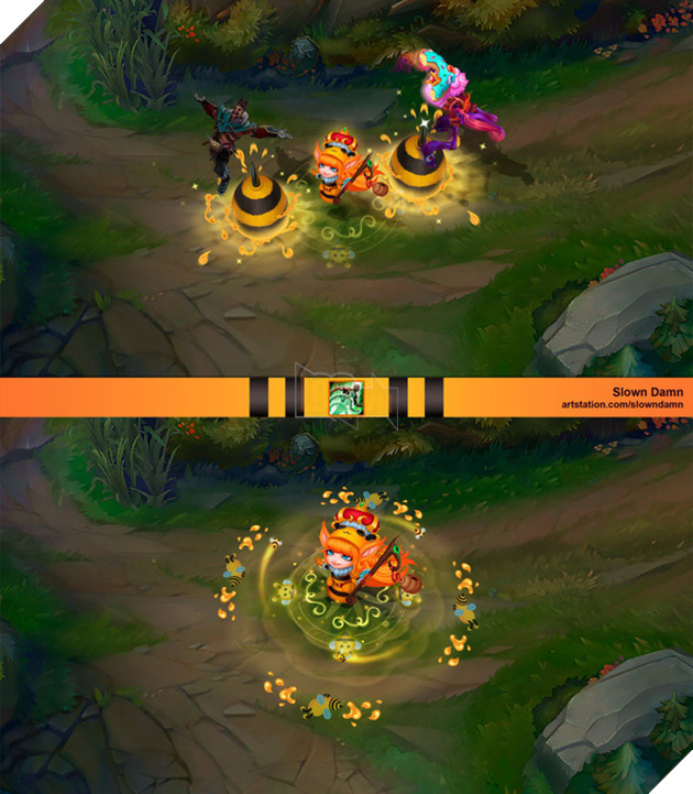 “Trụy tim” với vẻ đáng yêu của Lulu Nữ Hoàng Ong - Trang phục LMHT tuyệt đẹp do game thủ thiết kế - Ảnh 6. “Trụy tim” với vẻ đáng yêu của Lulu Nữ Hoàng Ong - Trang phục LMHT tuyệt đẹp do game thủ thiết kế - Ảnh 6.