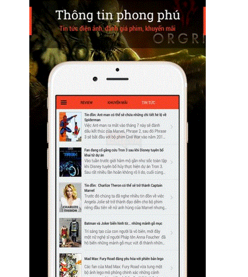 Hướng dẫn đặt vé xem phim qua di động với 123Phim.  2