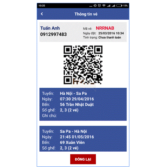 Hướng dẫn đặt vé xe với ứng dụng Vé Xe Khách  3
