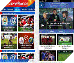 Ứng dụng xem bóng đá trực tiếp tren Iphone. 
