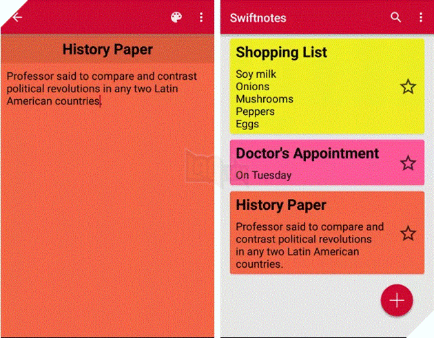 Top 5 ứng dụng ghi chú mã nguồn mở cho Android. 