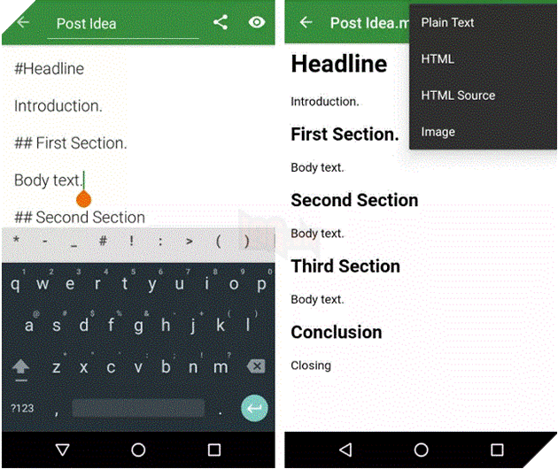 Top 5 ứng dụng ghi chú mã nguồn mở cho Android.  5