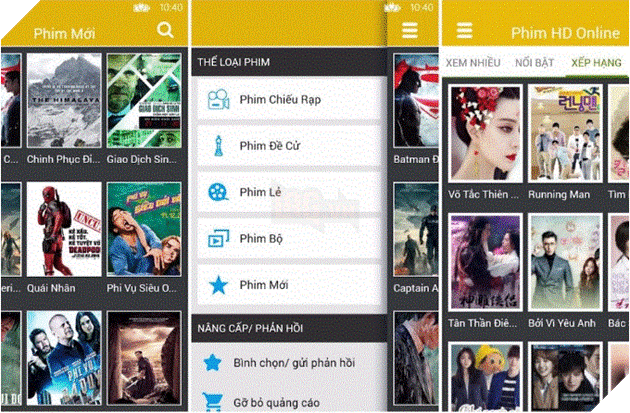 Phim HD online: Ứng dụng xem phim Online trên Windows 10 Mobile