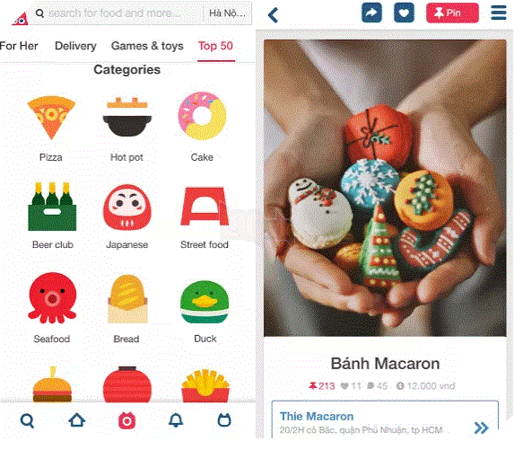 Tìm địa điểm ăn uống trên Android với Lozi 2