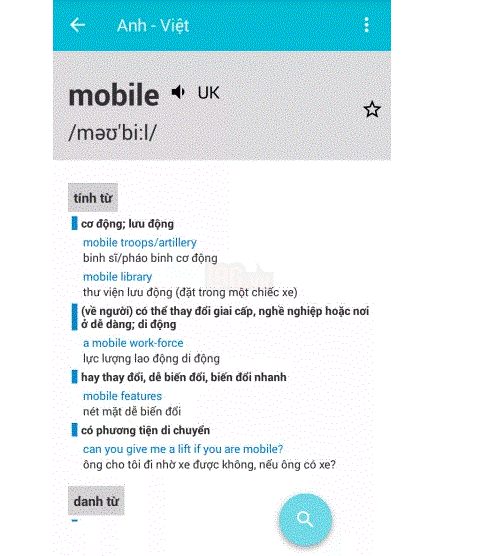 Top 4 ứng dụng tra từ điển Anh Việt di động 5