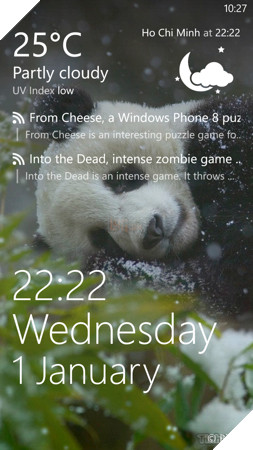 Lockie - tự chuyển ảnh nền, hiển thị lịch và thời tiết lên màn hình khóa của Windows Phone 2