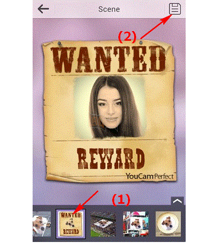 Tạo ảnh hài hước với YouCam Perfect trên Android  4