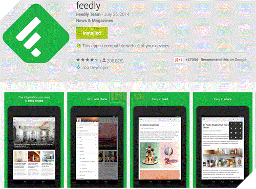 Những ứng dụng đọc tin RSS tốt nhất trên Android