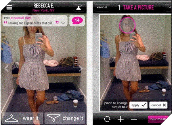 Ứng dụng thử mỹ phẩm trên điện thoại di động. 