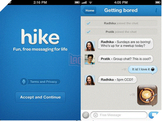 Ứng dụng nhắn tin miễn phí không cần mạng Internet.  2