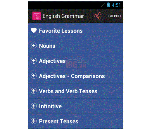 Ứng dụng học ngữ pháp tiếng anh 3