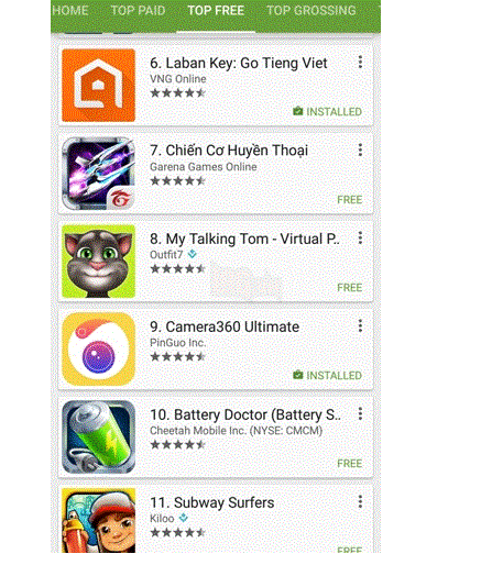 Laban Key: Top 10 ứng dụng miễn phí phổ biến trên Anrdoid.  2