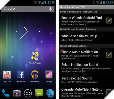 Huýt sáo để bật hay tìm điện thoại